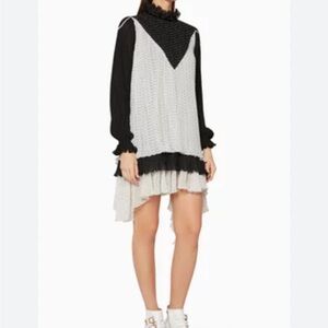 LUG VON SIGA Striped Asymmetrical Tunic Dress Top size 38